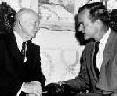 Eisenhower and a youthful Bush